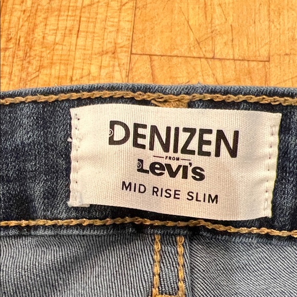 Denizen Levi’s Dark Blue Denim Stretch Jeans mid rise slim 10s 30x28 - Picture 2 of 8
